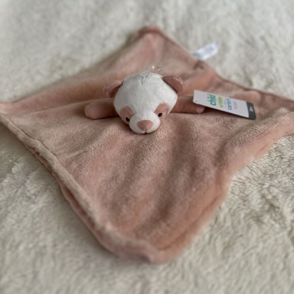 NWT Carters Peach White Panda Baby Lovey Security Blanket Plush #68197 2021 - Picture 5 of 7